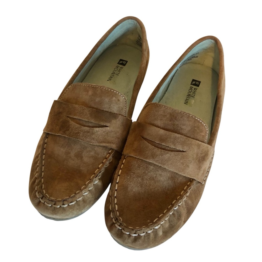 White Mountain Suede Loafers Women’s Size 8.5 Brown/Tan